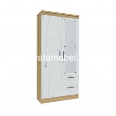 Lemari Pakaian 2 Pintu - GARVANI DORA 2P / Sonoma Light White